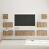 Kép 1/11 - TV szekrény garnitúra 8 pcs kézműves tölgy 60 x 30 x 30 cm
