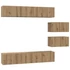 Kép 2/11 - TV Szekrény Szett 6 pcs kézműves tölgy 80 x 30 x 30 cm Közepes