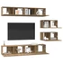 Kép 3/11 - TV Szekrény Szett 6 pcs kézműves tölgy 80 x 30 x 30 cm Közepes