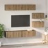 Kép 4/11 - TV Szekrény Szett 6 pcs kézműves tölgy 80 x 30 x 30 cm Közepes