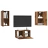 Kép 3/11 - TV szekrény garnitúra polcokkal 3 pcs Régi fa 60 x 30 x 30 cm