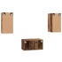 Kép 9/11 - TV szekrény garnitúra polcokkal 3 pcs Régi fa 60 x 30 x 30 cm