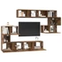 Kép 3/11 - TV szekrény garnitúra 8 pcs Régi fa 80 x 30 x 30 cm Faanyag