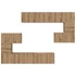 Kép 8/11 - TV szekrény garnitúra 8 pcs kézműves tölgy 80 x 30 x 30 cm