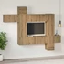 Kép 4/11 - TV szekrény garnitúra 10 pcs kézműves tölgy 30.5 x 30 x 90 cm