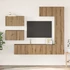 Kép 1/11 - TV szekrény garnitúra 6 pcs kézműves tölgy 30.5 x 30 x 90 cm