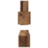 Kép 9/11 - TV szekrény garnitúra 4 pcs Régi fa 30.5 x 30 x 90 cm Faanyag