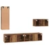 Kép 10/11 - TV szekrény garnitúra 4 pcs Régi fa 30.5 x 30 x 90 cm Faanyag