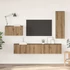 Kép 1/11 - TV szekrény garnitúra 4 pcs kézműves tölgy 30.5 x 30 x 90 cm