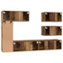 Kép 10/11 - TV szekrény garnitúra 6 pcs Régi fa 30.5 x 30 x 90 cm Faanyag