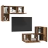 Kép 3/11 - TV szekrény garnitúra polcokkal 4 pcs Régi fa 60 x 30 x 30 cm