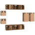 Kép 10/11 - TV szekrény garnitúra 8 pcs Régi fa 30.5 x 30 x 60 cm Faanyag