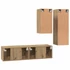 Kép 10/11 - TV szekrény garnitúra 4 pcs kézműves tölgy 30.5 x 30 x 90 cm