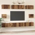 Kép 4/11 - TV Szekrény Szett 8 pcs Régi fa Közepes 30,5 x 30 x 30 cm