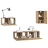 Kép 3/11 - TV szekrény garnitúra 4 pcs kézműves tölgy 30.5 x 30 x 60 cm