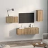Kép 4/11 - TV szekrény garnitúra 4 pcs kézműves tölgy 30.5 x 30 x 60 cm