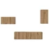 Kép 7/11 - TV szekrény garnitúra 4 pcs kézműves tölgy 30.5 x 30 x 60 cm