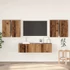 Kép 1/11 - TV szekrény garnitúra 6 pcs Régi fa 60 x 30 x 30 cm Faanyag