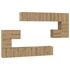 Kép 2/11 - TV szekrény garnitúra 10 pcs kézműves tölgy 180 x 30 x 90.5 cm