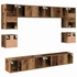 Kép 11/11 - TV szekrény garnitúra 8 pcs Régi fa 100 x 30 x 30 cm Faanyag