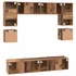 Kép 10/11 - TV szekrény garnitúra 8 pcs Régi fa 80 x 30 x 30 cm Faanyag