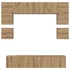 Kép 8/11 - TV szekrény garnitúra 8 pcs kézműves tölgy 80 x 30 x 30 cm