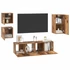 Kép 3/11 - TV szekrény garnitúra 5 pcs Régi fa 30.5 x 30 x 60 cm Faanyag