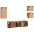 Kép 10/11 - TV szekrény garnitúra 5 pcs Régi fa 30.5 x 30 x 60 cm Faanyag