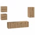 Kép 2/11 - TV szekrény garnitúra 5 pcs kézműves tölgy 30.5 x 30 x 60 cm