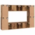 Kép 9/11 - TV szekrény garnitúra polcokkal 8 pcs Régi fa 60 x 30 x 30 cm