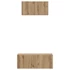Kép 7/11 - TV Szekrény Szett 2 pcs kézműves tölgy 80 x 30 x 30 cm Faanyag