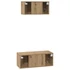 Kép 9/11 - TV Szekrény Szett 2 pcs kézműves tölgy 80 x 30 x 30 cm Faanyag