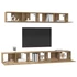 Kép 3/11 - TV Szekrény Szett 5 pcs kézműves tölgy 80 x 30 x 30 cm Közepes