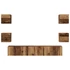 Kép 7/11 - TV szekrény garnitúra 7 pcs Régi fa 60 x 30 x 30 cm Faanyag