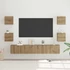 Kép 1/11 - TV szekrény garnitúra 7 pcs kézműves tölgy 60 x 30 x 30 cm