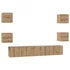 Kép 2/11 - TV szekrény garnitúra 7 pcs kézműves tölgy 60 x 30 x 30 cm