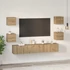 Kép 4/11 - TV szekrény garnitúra 7 pcs kézműves tölgy 60 x 30 x 30 cm