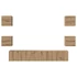 Kép 7/11 - TV szekrény garnitúra 7 pcs kézműves tölgy 60 x 30 x 30 cm