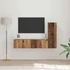 Kép 1/11 - TV szekrény garnitúra 3 pcs Régi fa 150.5 x 30 x 90 cm