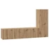 Kép 2/11 - TV szekrény garnitúra 3 pcs kézműves tölgy 150.5 x 30 x 90 cm