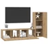 Kép 3/11 - TV szekrény garnitúra 3 pcs kézműves tölgy 150.5 x 30 x 90 cm