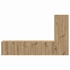 Kép 7/11 - TV szekrény garnitúra 3 pcs kézműves tölgy 150.5 x 30 x 90 cm