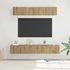 Kép 1/11 - TV Szekrény Szett 5 pcs kézműves tölgy Közepes 80 x 30 x 30 cm