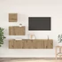 Kép 1/11 - TV szekrény garnitúra 4 pcs kézműves tölgy 80 x 30 x 30 cm