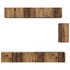 Kép 8/11 - TV szekrény garnitúra 6 pcs Régi fa 100 x 30 x 30 cm Faanyag