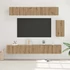 Kép 1/11 - TV szekrény garnitúra 6 pcs kézműves tölgy 100 x 30 x 30 cm
