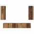 Kép 7/11 - TV szekrény garnitúra 4 pcs Régi fa 30.5 x 30 x 90 cm Faanyag