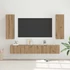 Kép 1/11 - TV szekrény garnitúra 4 pcs kézműves tölgy 30.5 x 30 x 90 cm