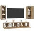 Kép 3/11 - TV szekrény garnitúra 4 pcs kézműves tölgy 30.5 x 30 x 90 cm