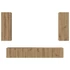 Kép 7/11 - TV szekrény garnitúra 4 pcs kézműves tölgy 30.5 x 30 x 90 cm